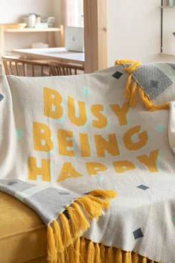 Mr. Wonderful Manta - Busy being happy estampado Hot