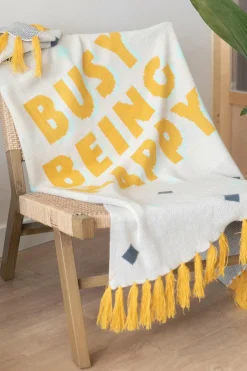 Mr. Wonderful Manta - Busy being happy estampado Hot