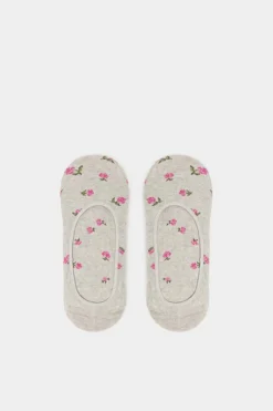 Springfield Meia invisível florzinhas cinzento Clearance