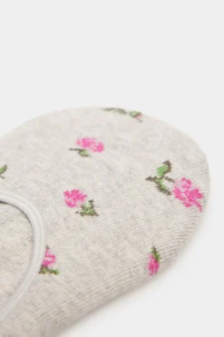 Springfield Meia invisível florzinhas cinzento Clearance
