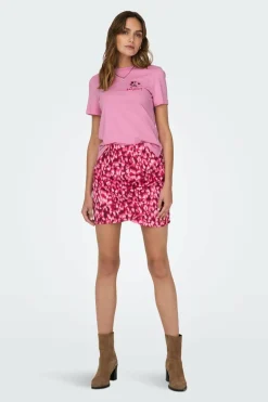Only Minirock mit Print vermelho Fashion