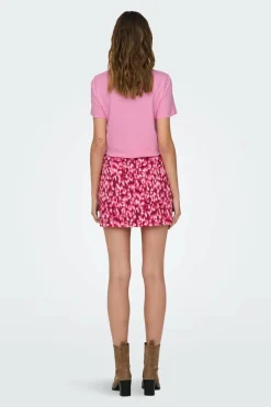 Only Minirock mit Print vermelho Fashion