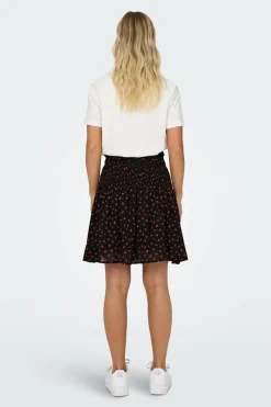 Only mini-saia vermelho Fashion