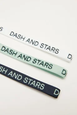 Dash and Stars Pack 3 bandoletes antideslizantes azul impressão New