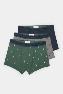 Springfield Pack 3 boxers animais em skate verde Outlet