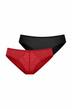 Dorina Pack 2 cuecas clássicas vermelho Sale