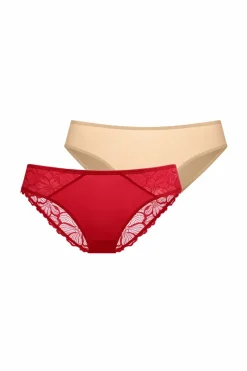 Dorina Pack 2 cuecas clássicas vermelho New