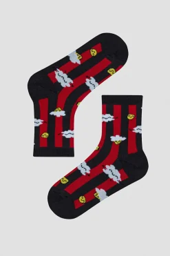 Penti Pacote de 3 pares de meias de pipocas para menino estampado Sale