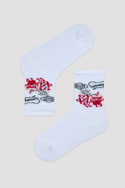 Penti Pacote de 3 pares de meias de pipocas para menino estampado Sale