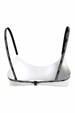 Calvin Klein Parte de cima de biquíni de corpete Logo Tape. branco Sale