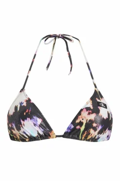Calvin Klein Parte de cima do biquíni triangular - CK Monogram Foil estampado Outlet