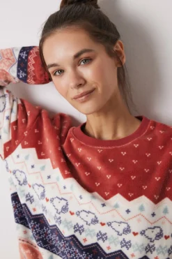 Women'secret Pijama longo e polar de lã Snoopy estampado Clearance