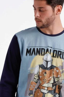 Admas Pijama manga comprida Big Mando homem - Star Wars azul New
