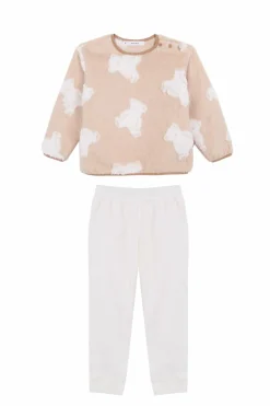Women'secret Pijama polar longo infantil com ursos jacquard vermelho Hot