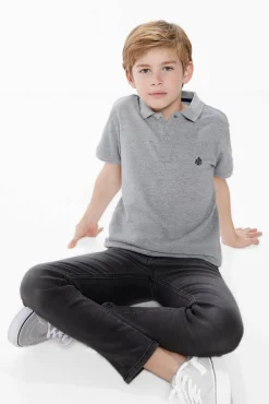 Springfield Kids Polo básico menino cinzento New