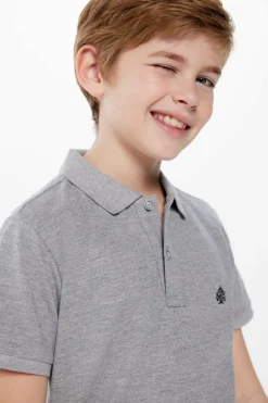 Springfield Kids Polo básico menino cinzento New