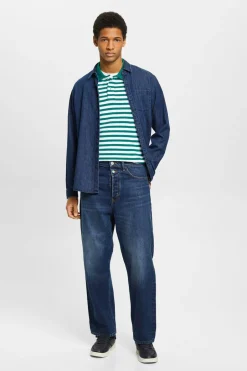 Esprit Polo básico piqué riscas algodão Discount