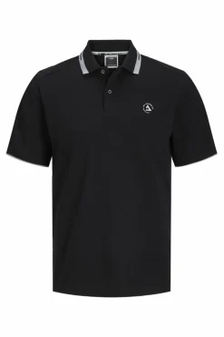 Jack & Jones PLUS Polo de algodão com manga curta e detalhe em contraste PLUS Discount