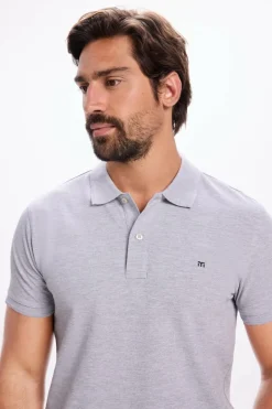Milano Polo Piqué Básico Cinza claro New