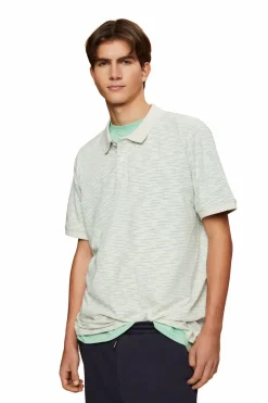 Esprit Polo rayas regular fit con viscosa Impressão Hot