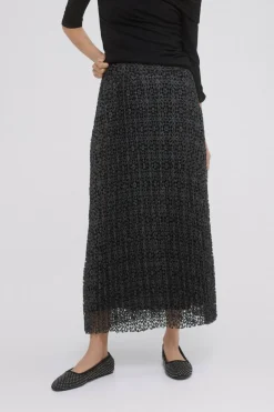 Pedro del Hierro Renda de saia midi plissada Cizento Online