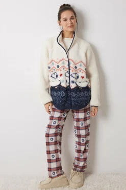 Women'secret Robe curto borrego Snoopy branco Outlet