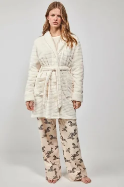 Gisela Robe polar bege Sale