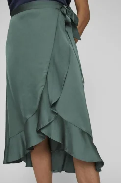 Vila Saia acetinada envolvente Verde Sale