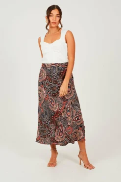 Brave Soul Saia com estampado paisley cru Fashion