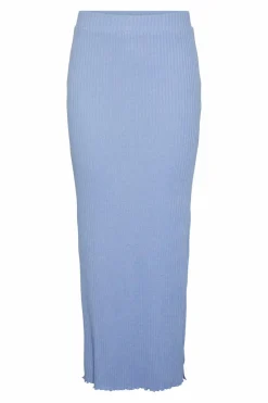 Pieces Saia comprida canelada Fashion