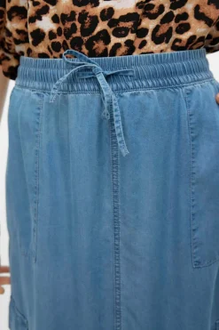 Vero Moda Saia comprida cargo Azul Best