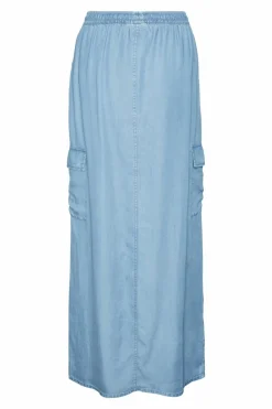Vero Moda Saia comprida cargo Azul Best