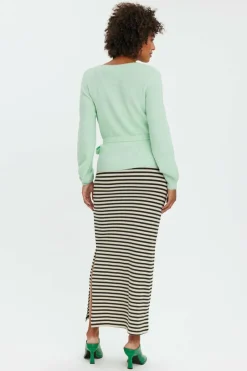 Mamalicious Saia comprida de algodão maternity branco Fashion