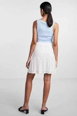 Pieces Saia curta de mulher branco Clearance