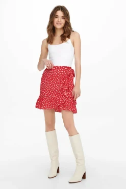 Only Saia curta folho Fashion