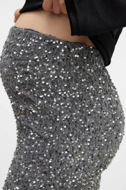 Mamalicious Saia de lantejoulas para maternity cinzento Online