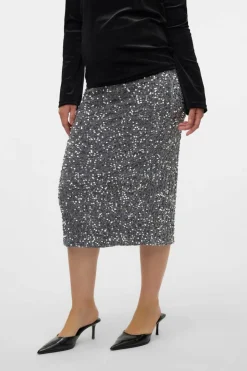 Mamalicious Saia de lantejoulas para maternity cinzento Online