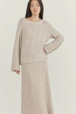 Pedro del Hierro Saia de malha com lantejoulas Cizento Outlet