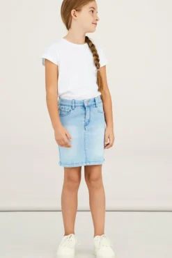 Name it Saia denim menina azul Fashion