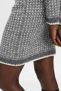 Selected Femme Saia estruturada confeccionada em Lã RWS e Alpaca. Cinzento Outlet