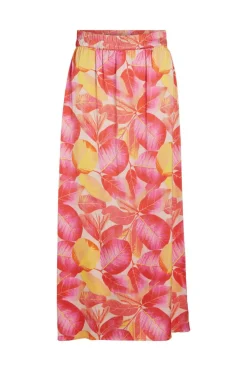 Vila Saia fluida Laranja Fashion