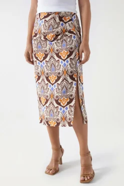 Salsa Jeans Saia midi com estampado Clearance