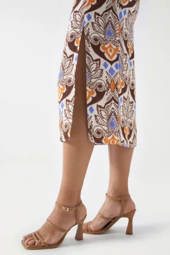 Salsa Jeans Saia midi com estampado Clearance