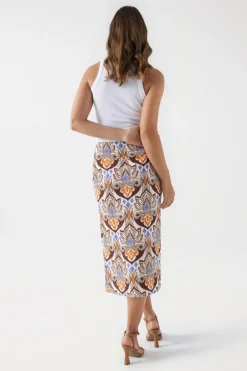 Salsa Jeans Saia midi com estampado Clearance