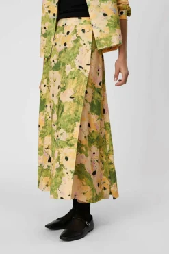 Object Saia midi estampada Verde Hot