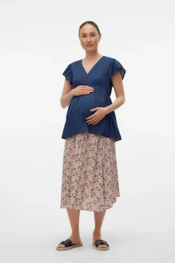 Mamalicious Saia midi maternity rosa Online