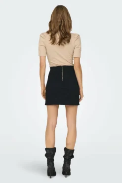 Only Saia mini denim preto Hot
