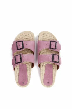Abbacino Sandália rasa de mulher de esparto rosa Outlet