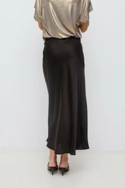 Vila Satin midi skirt Clearance