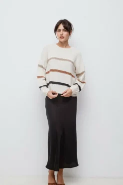Vila Satin midi skirt Clearance